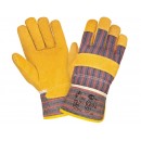 Спилковые перчатки комбинированные 0202