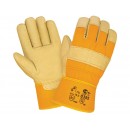 Кожаные комбинированные перчатки 0395